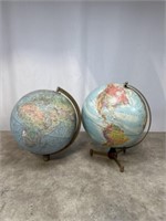 World Globes, one missing stand