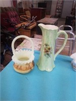 PRETTY PITCHER AND VASE