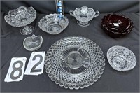 Pattern glass pieces (7)