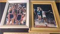 Larry Bird, Michael Jordan Framed Photos