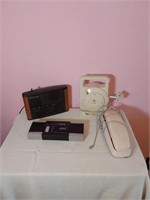 Vtg Telephone & Phone Cable & Sony FM/AM Radios