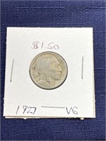 1927 Buffalo nickel coin