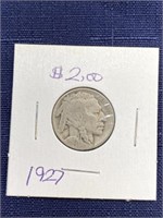 1927 Buffalo nickel coin