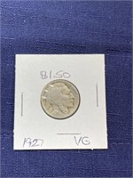 1927 Buffalo nickel coin