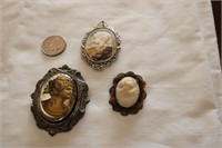 3- cameo broaches