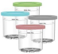 4pk Clear Acrylic Jar/Cups W/Lids A20