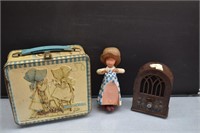 1979 Metal Holly Hobbie Lunch Box w/ contents