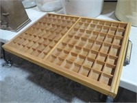 VINTAGE WOOD PRINTERS TRAY