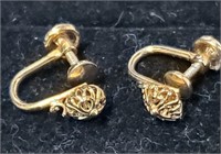 GOLD SCREW ON EARRINGS