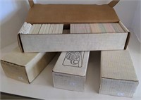 Boxes of baseball cards 1988 Score commons Fleer