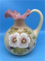 Fenton Hand Painted Pitcher - Signed & Numbered