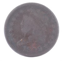 1809 Classic Head Copper Half Cent *13 Stars