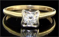 14kt Gold Antique Brilliant Diamond Ring