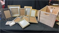 Wood box of frames