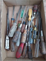 Box of assorted screwdrivers