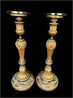 2 ORNATELY CARVED ITALIAN PEDESTALS