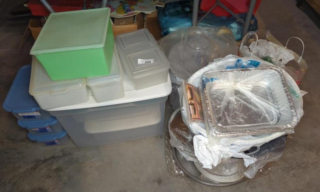 PLASTIC STORAGE AND DISPOSABLE BAKEWARE