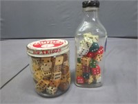 Vintage Dice in Bottle & Jar