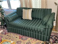 Vintage Green Upholstered Loveseat