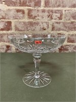 Cut Glass Footed Dish No Lid