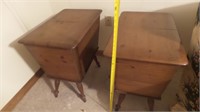 Pair of End Tables w/Lift Top Storage