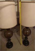 Pair of Table Lamps w/Glass Globes