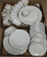 White Dinnerware set  - plates, bowls,