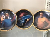 Star Trek 25th Anniversary Plates X3