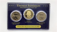 Thomas Jefferson Presidential Dollar Coin Set