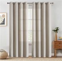 Linen Textured Curtain for Living Room