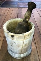 [M] ~ Wooden Mortar & Pestle