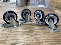 Four 5 Inch Casters… 2 with Brakes