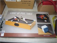 miniature lighted pool table