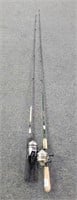 2 FISHING RODS WITH ZEBCO 20/20 REEL AND