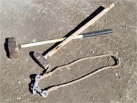 (2) Double Face Sledge Hammers & Snubber Rope
