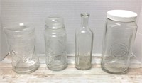GLASS CANISTERS W/ LIDS