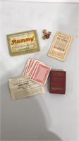 1916 Rummy game in original box and Some’r’set