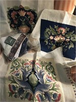 Beth Russell Needlepoint In Progress & Supplies