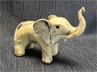 Vintage Elephant Figurine, "marble look"