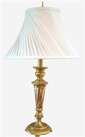 Brass Table Lamp w/ Twist Shade