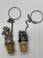 (2) Pewter Wine Bottle Corks