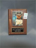 Dale Earnhardt card on plaque