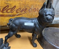 cast iron dog doorstop figurine