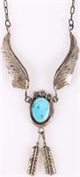 STERLING SILVER SOUTHWEST TURQUOISE NECKLACE
