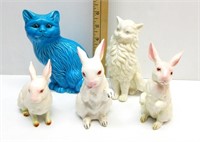 Vintage Cat Ceramics, 1 Bunny has a Chip