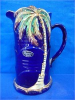 Beswick Cobalt Blue Palm Tree Pitcher