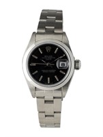 Rolex Ladies Oyster Perpetual Date Black Dial 26mm