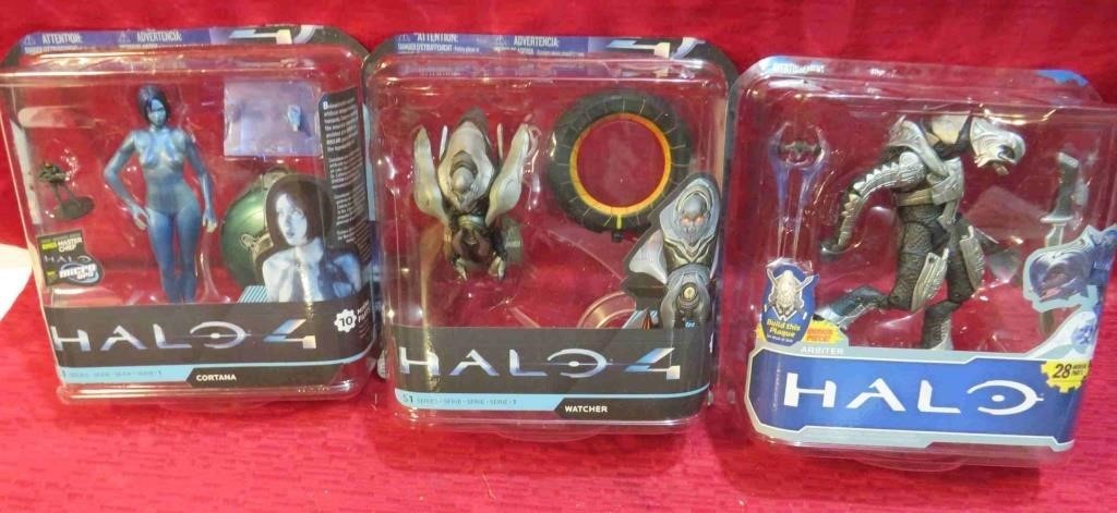 HALO Lot 3 Action Figures Cortana Watcher Arbiter