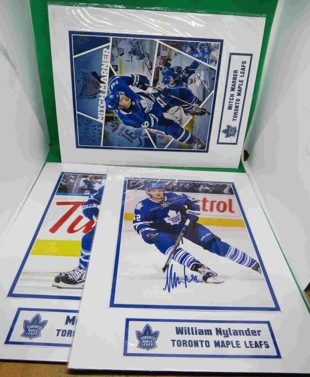 3x 8x10" Leafs Photos MARNER - Rielly & Nylander