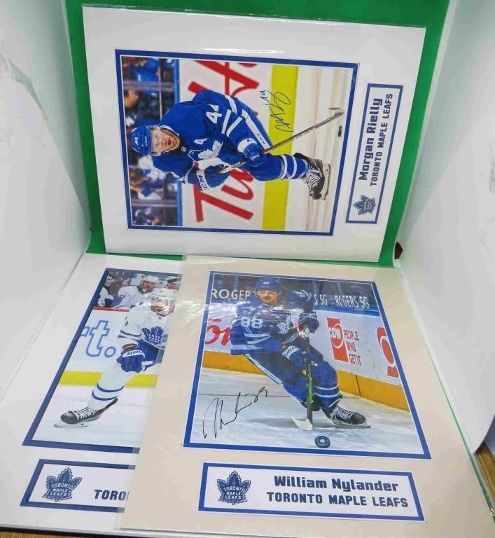 3x 8x10" Photo Leafs Rielly Nylander & Foligno